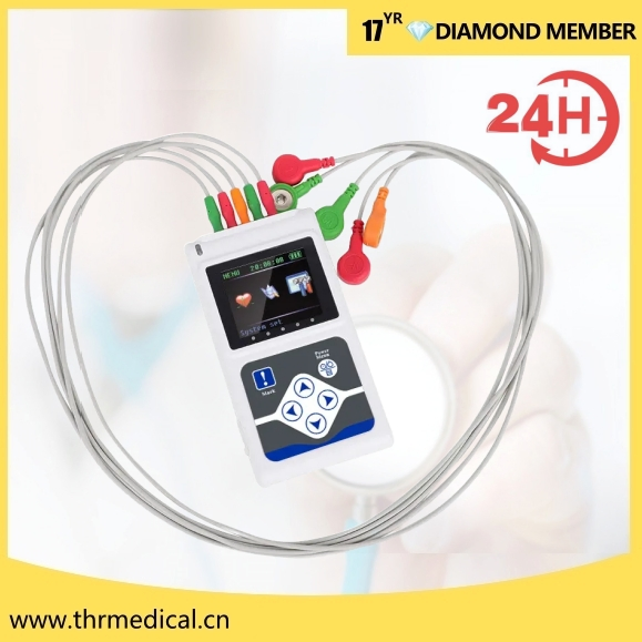 24-Hour Monitor ECG continuo Sistema de Holter ECG dinámico (THR-ECG-9803)