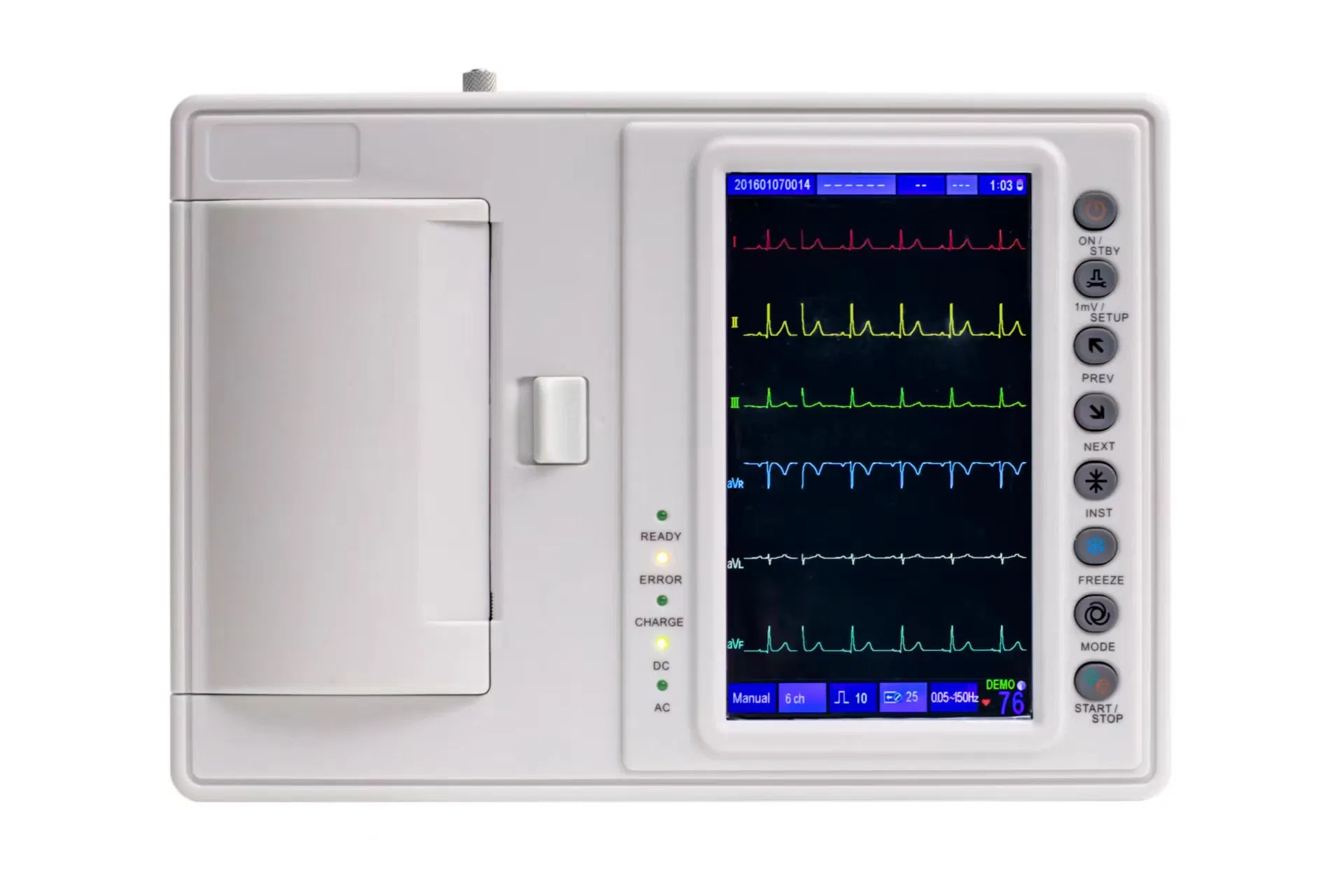 ECG-1203D 7 Máquina de ECG a color con pantalla WiFi de 2 pulgadas (3 canal)