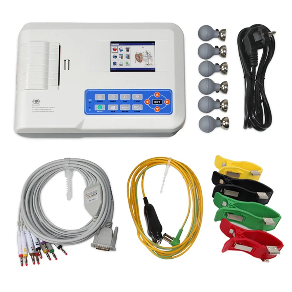 Máquina de ECG Veterinario Contec ECG300g-Vet 3-Channels 12-Leads