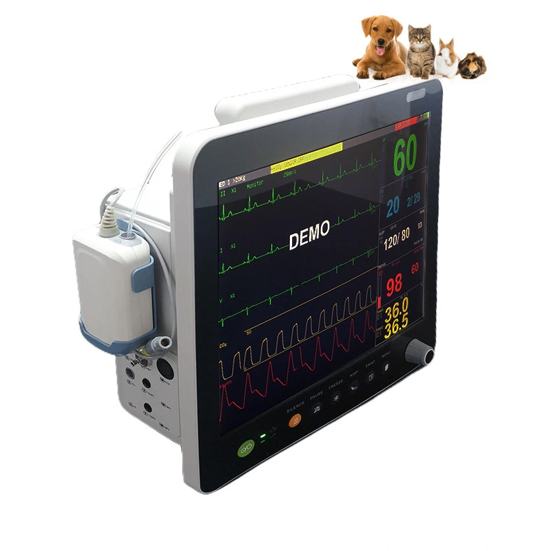 15-Inch Monitor de Pacientes Veterinarios de Seis Parámetros en Hospital