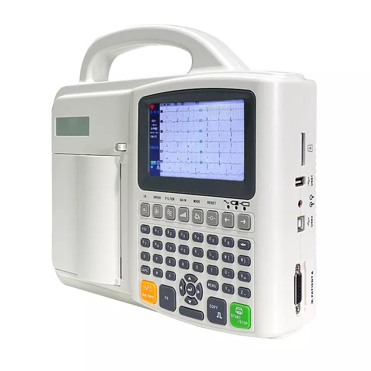 Electrocardiógrafo portátil 6-Channel digital de reposo ECG/EKG 6 monitor analizador de ECG