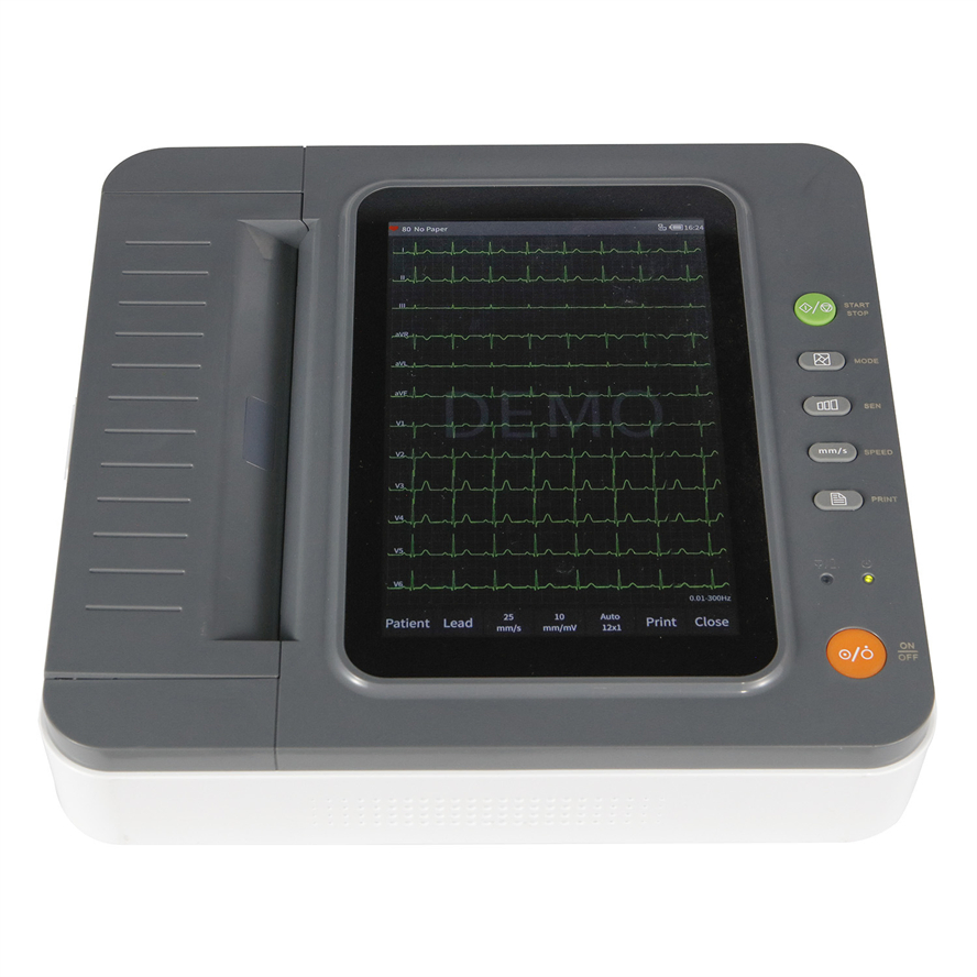 Dispositivo de electrocardiograma Contec Mdr CE 12-Lead con pantalla táctil de 10.1 pulgadas para hospital