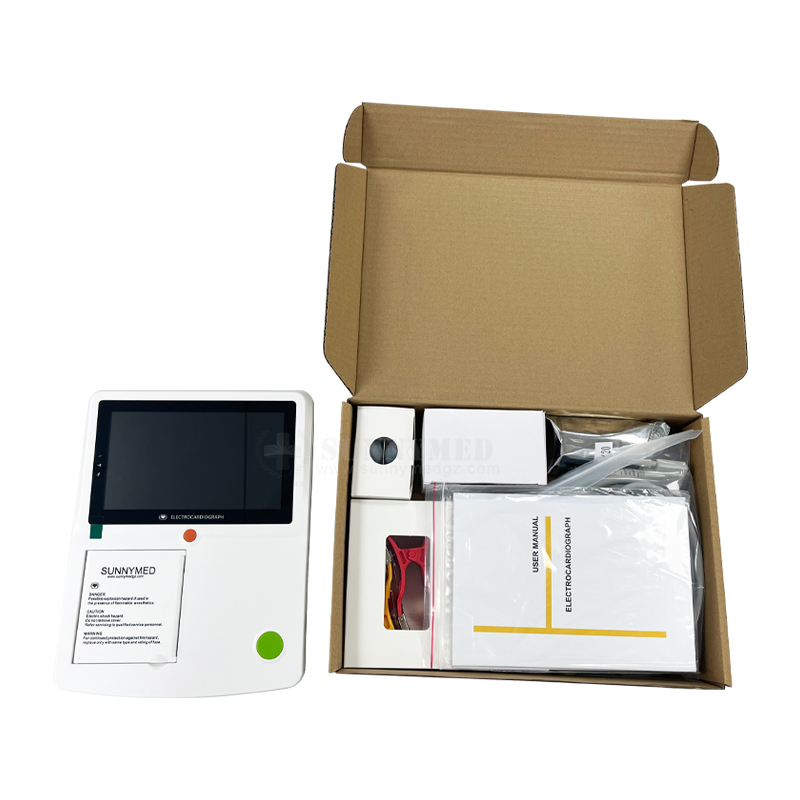 Sy-H004f Medición Automática Portátil de Electrocardiografía 3 Máquina de ECG de Canal con Pantalla Táctil