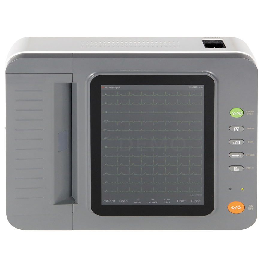 Dispositivo de electrocardiograma Contec Mdr CE 12-Lead con pantalla táctil de 10.1 pulgadas para hospital