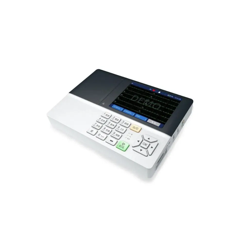 Máquina de ECG portátil para mascotas Monitor de electrocardiograma 12 Leads Veterinario Animal Máquina EKG Veterinaria