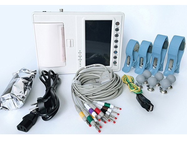 6 Dispositivo de máquina de ECG veterinario electrónico portátil para monitoreo del corazón
