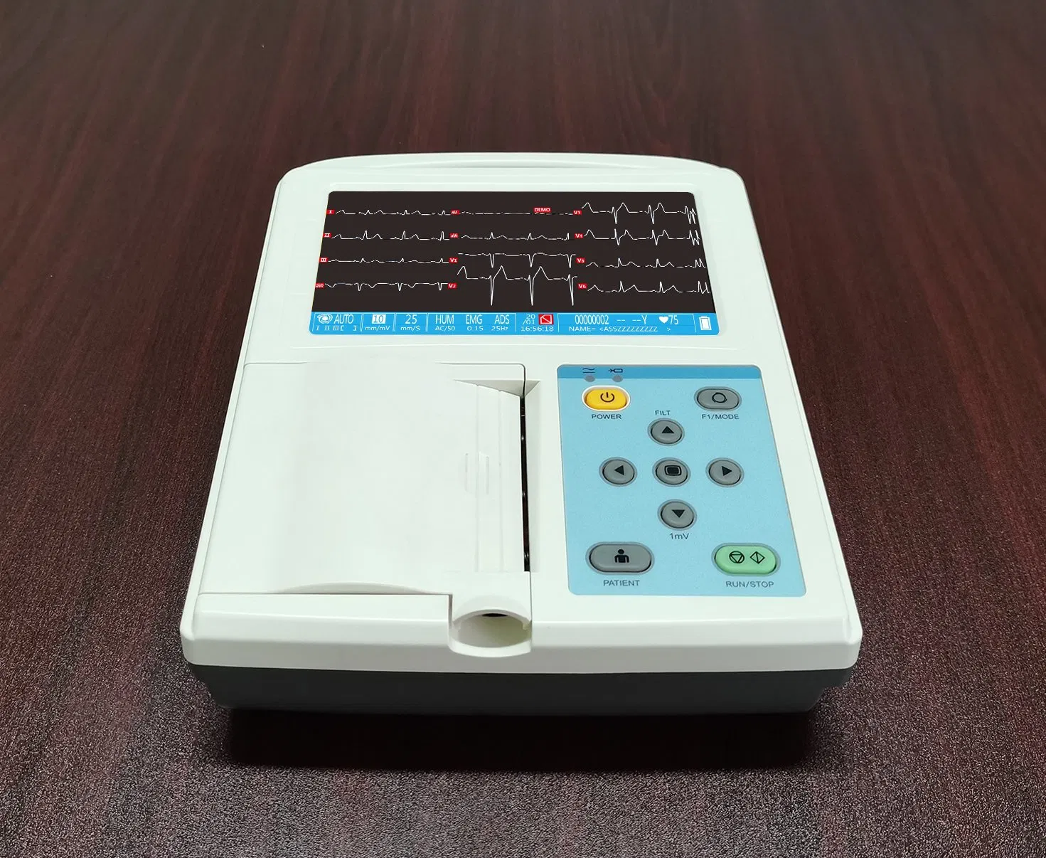 Buen ECG-3e2 Canal Digital 3 Aparato de ECG 7 Pantalla Táctil Portátil de EKG Máquina de ECG Hospitalaria