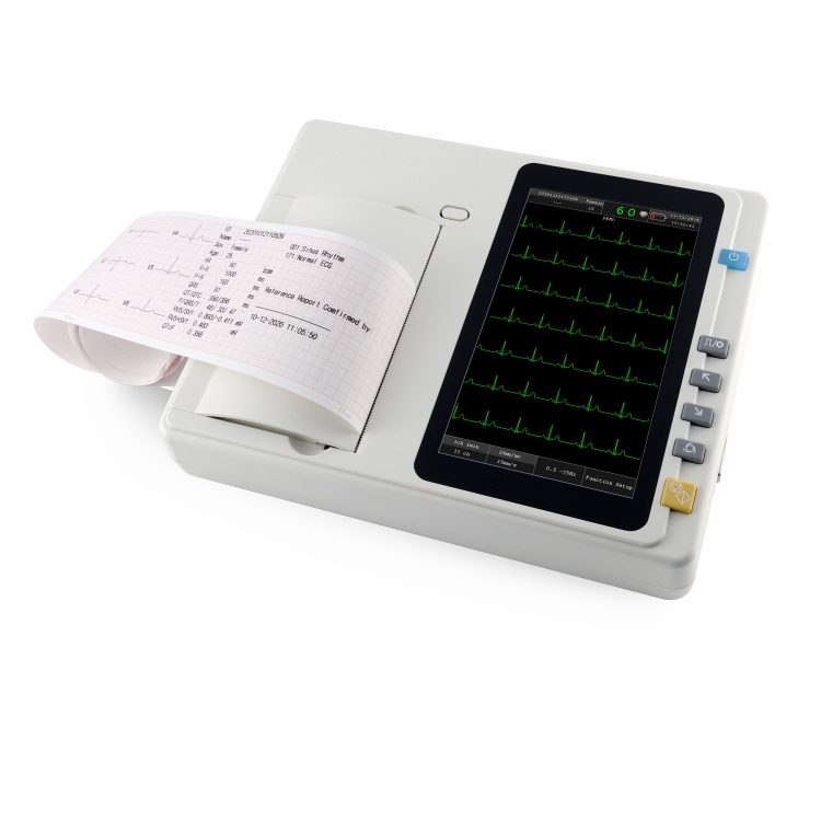 Máquina portátil de ECG electrocardiograma digital aprobada por CE 3/6