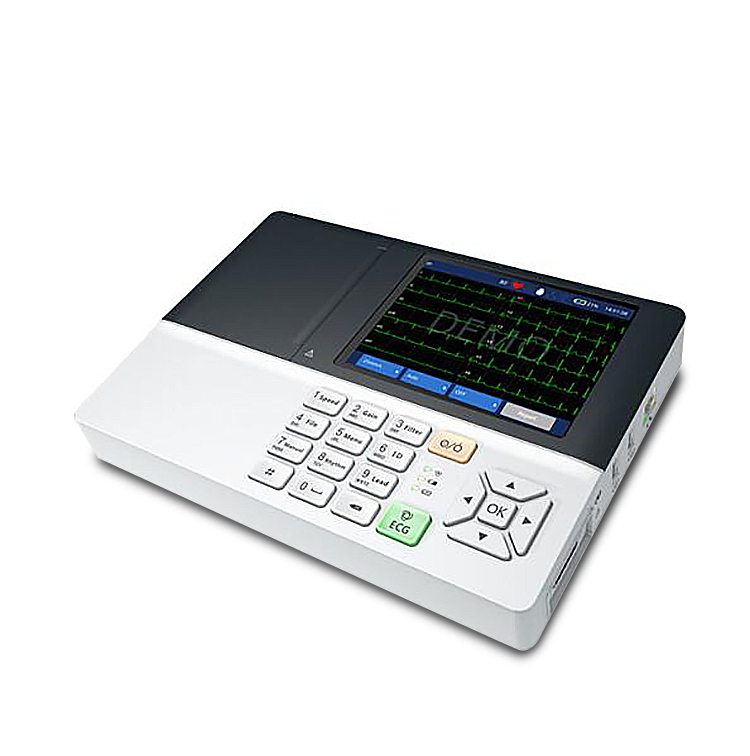 Máquina de ECG portátil para mascotas Monitor de electrocardiograma 12 Leads Veterinario Animal Máquina EKG Veterinaria
