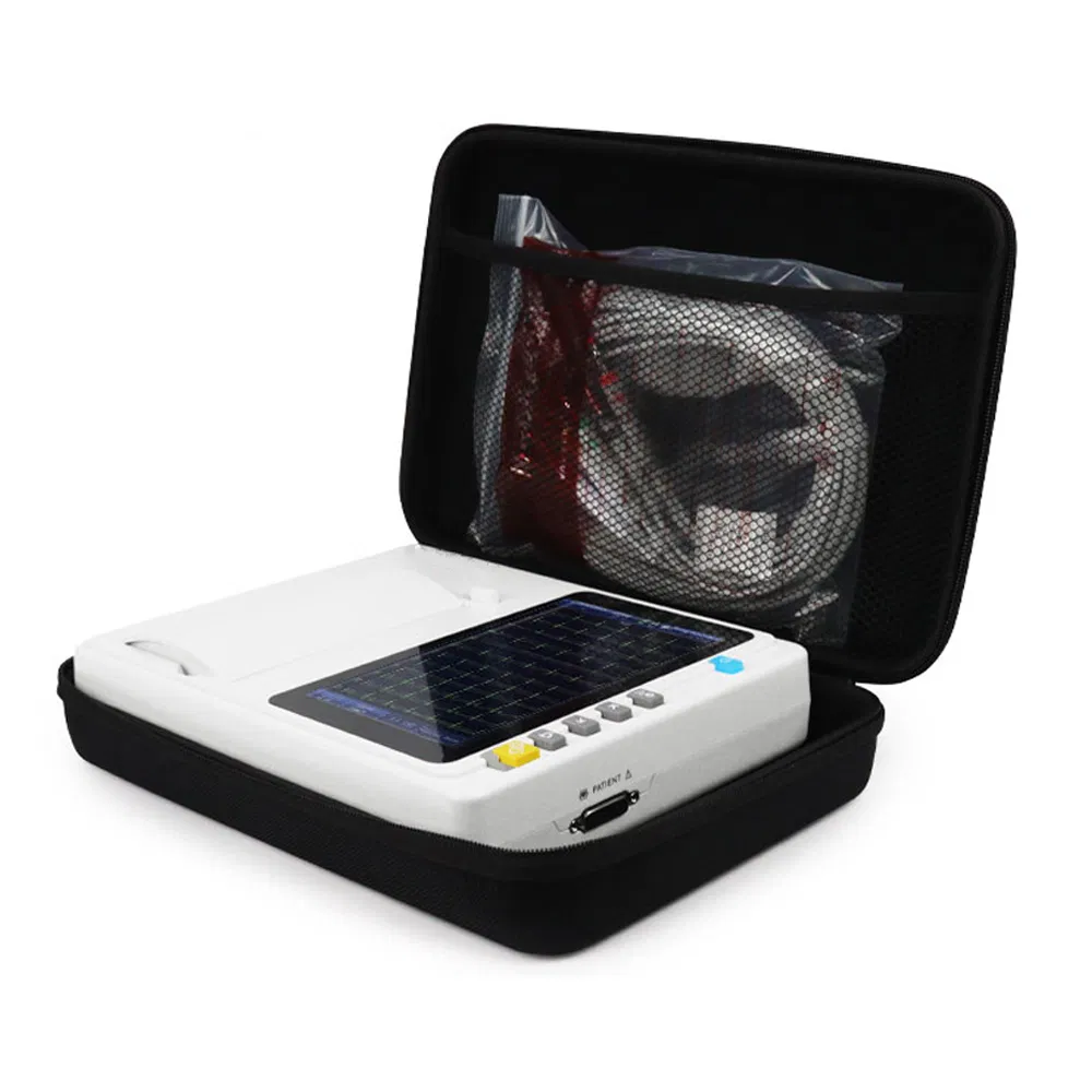 Electrocardiógrafo 12 Lead Portátil 6 Máquina de ECG de Canal