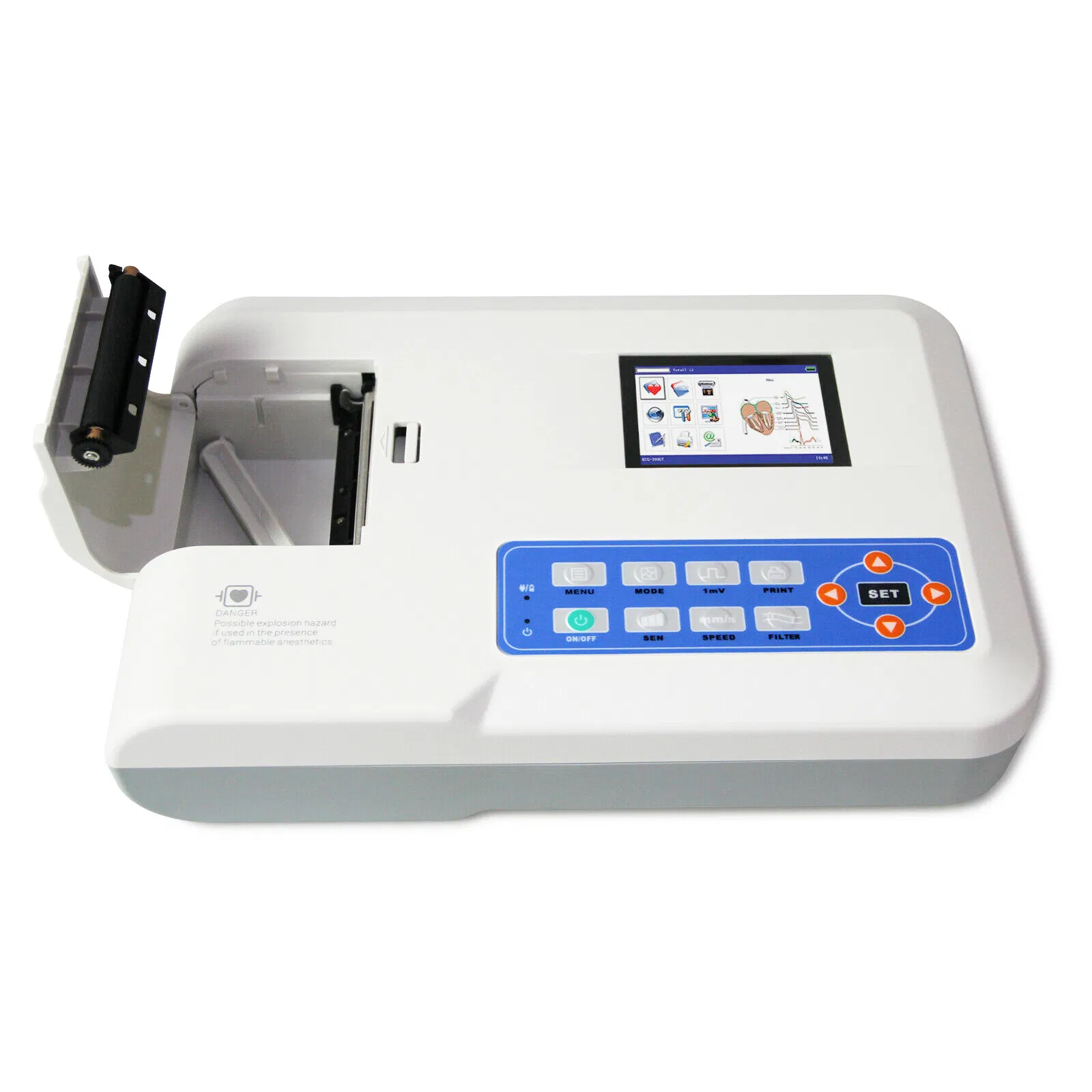 Máquina de ECG Veterinario Animal de Canal 3 Multilenguaje 12 Portátil