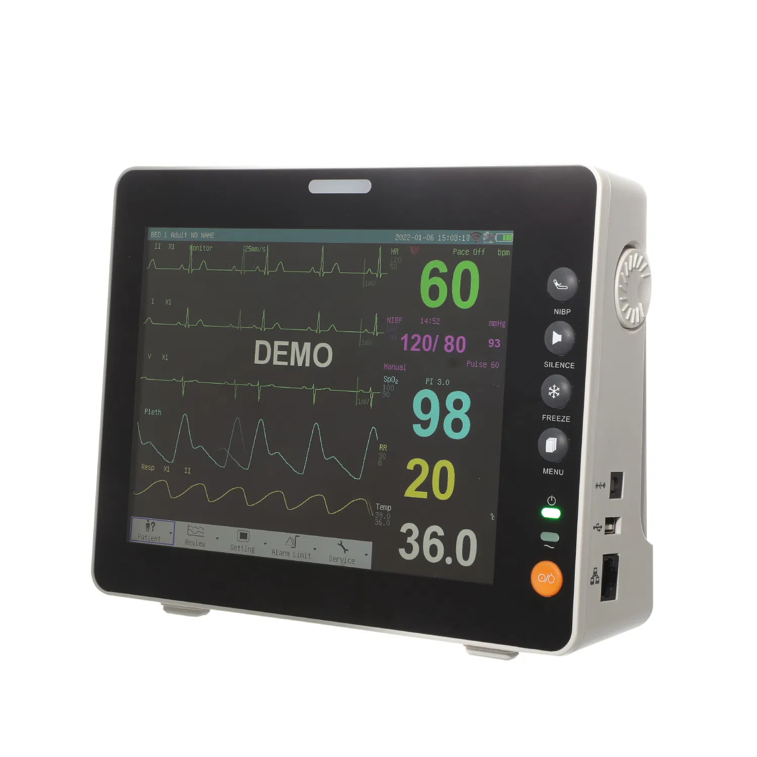 Monitor Veterinario con Pantalla Táctil de 8 Pulgadas y Competitividad