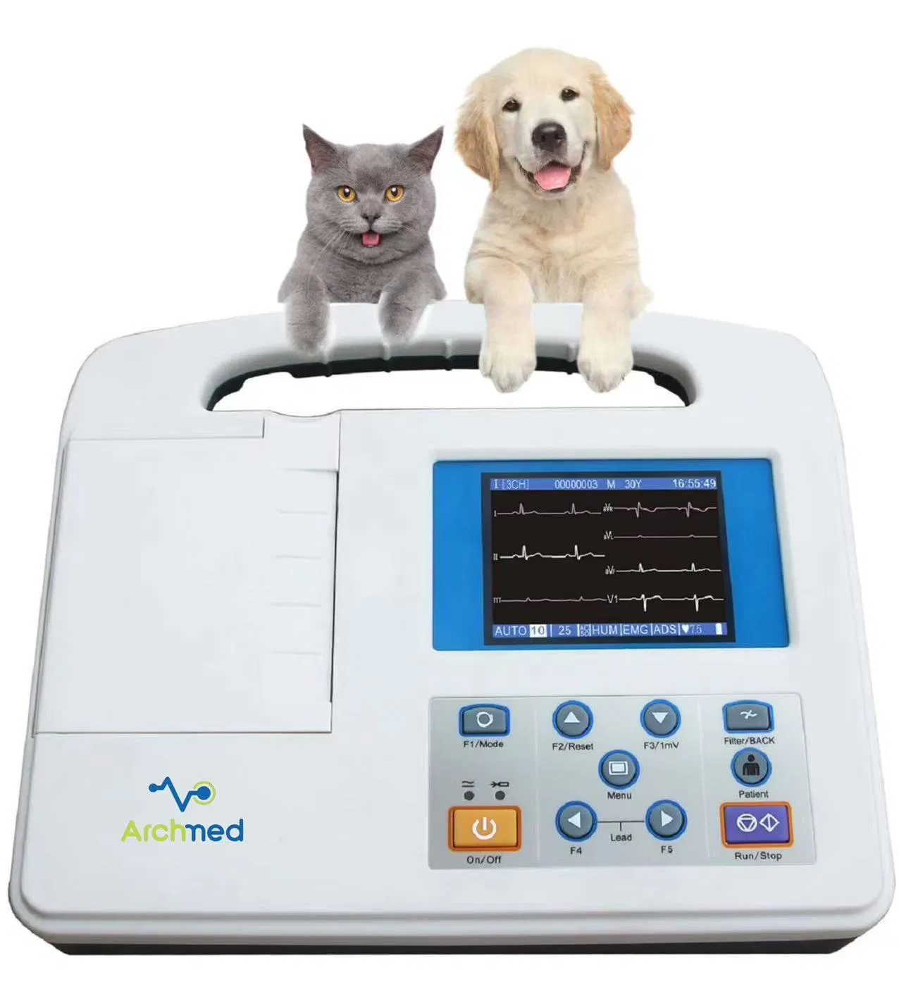 Máquina de ECG Veterinaria de Animales 3 Máquina de ECG Portátil Veterinaria