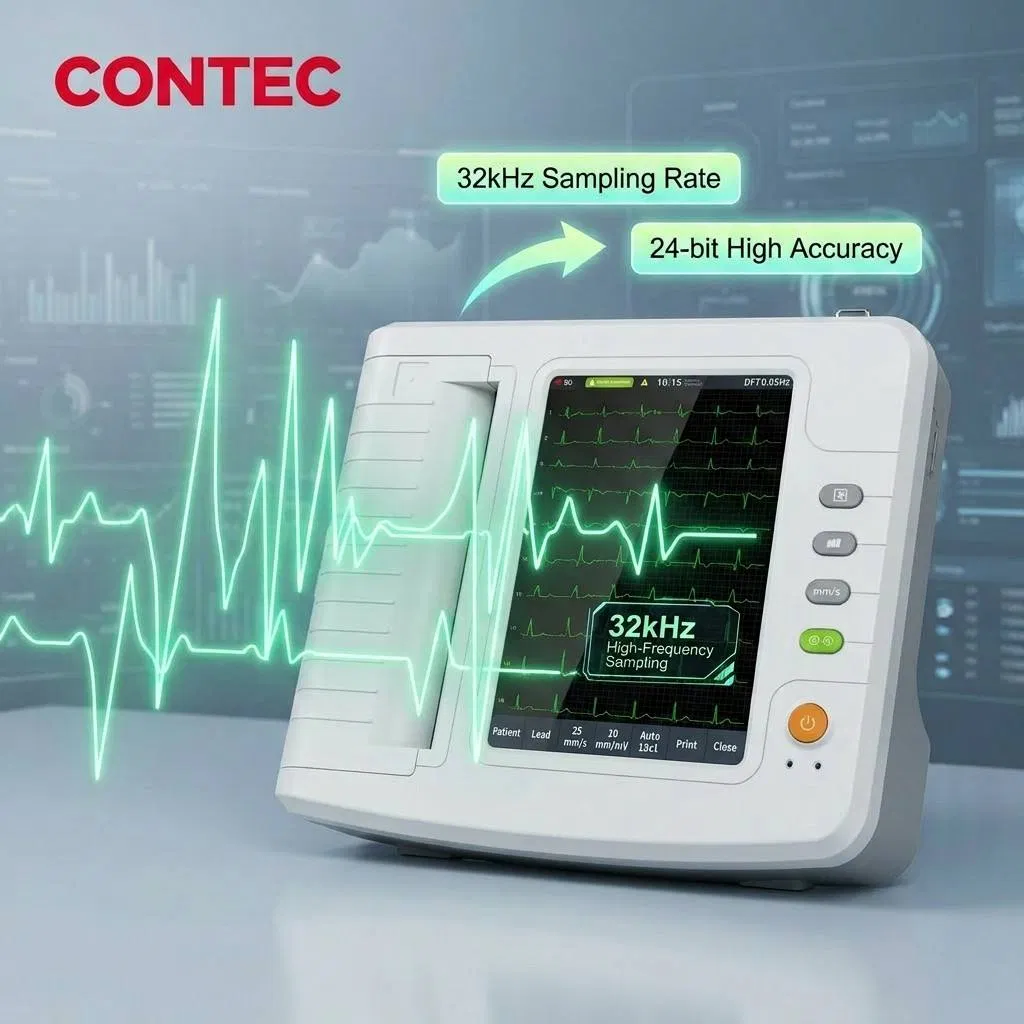 Contec ECG1212g Hospital Portátil Digital 12 Canal Electrocardiógrafo ECG Máquina
