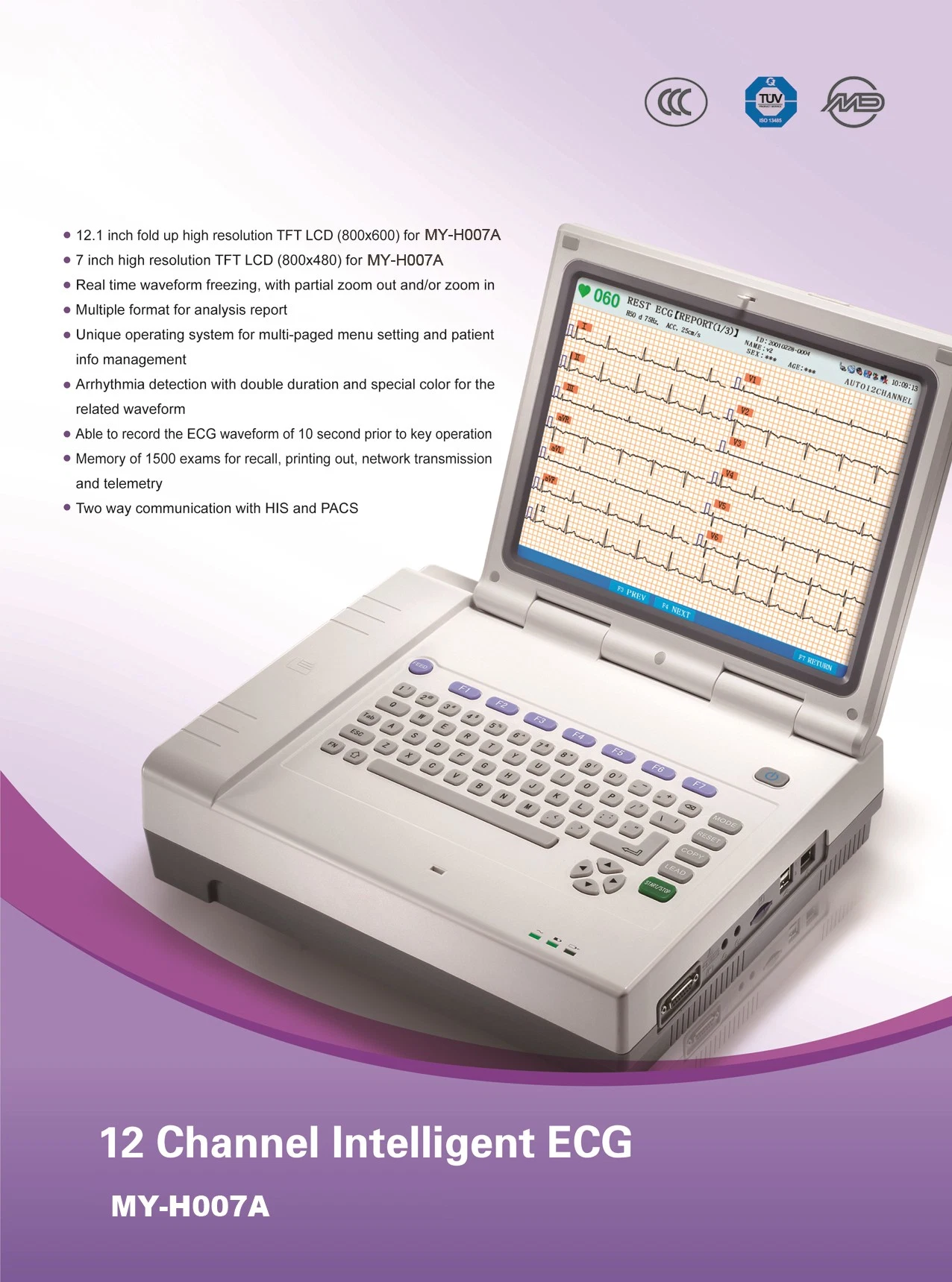 My-H017 Sistemas de ECG médicos inalámbricos para estrés