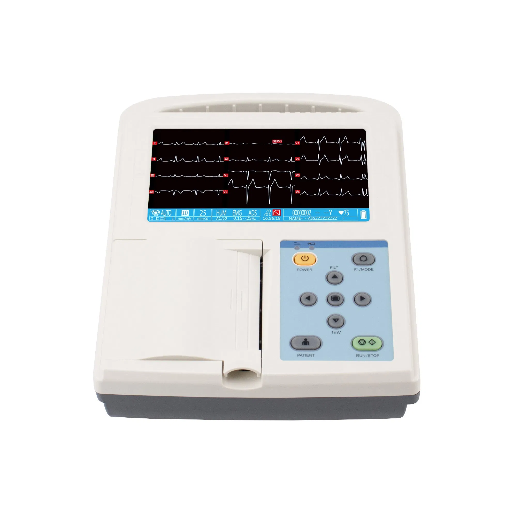 Buen ECG-3e2 Canal Digital 3 Aparato de ECG 7 Pantalla Táctil Portátil de EKG Máquina de ECG Hospitalaria