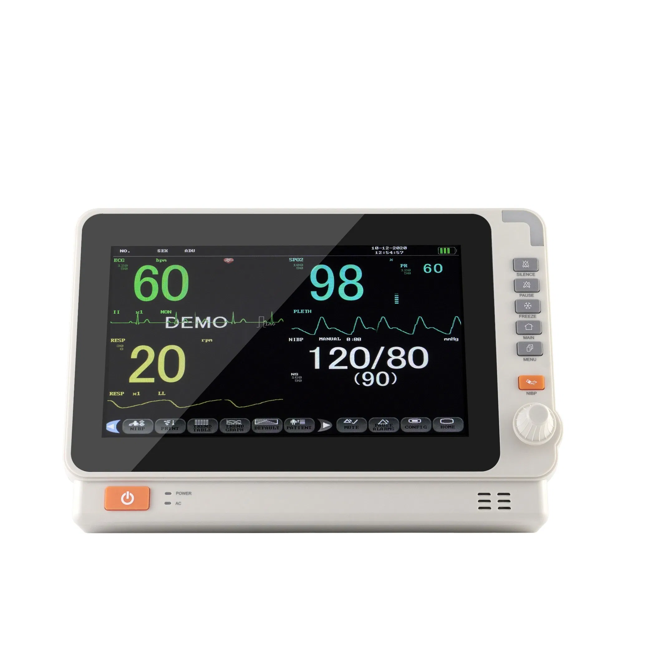 10.1 Monitor Médico Multi Parámetro Táctil Barato de Inch para Pruebas de Salud en el Hogar y Cuidado de Enfermería