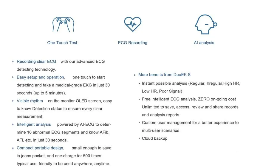 Máquina de EKG portátil, dispositivo de ECG móvil, monitor cardíaco