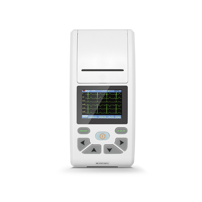 Máquina de ECG Digital Portátil de Mano Contec 12 Electrocardiógrafo de 12 Derivaciones