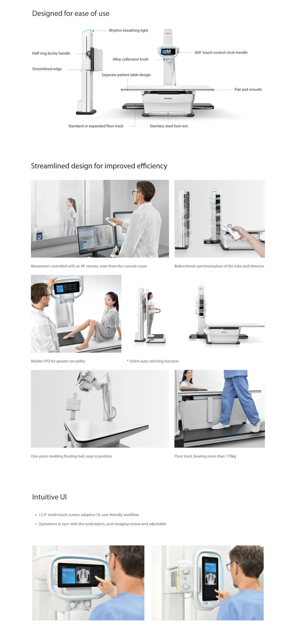 Máquina de Rayos X Ortopédicos Digieye 350 Sistema Dr Máquina de Rayos X Portátil