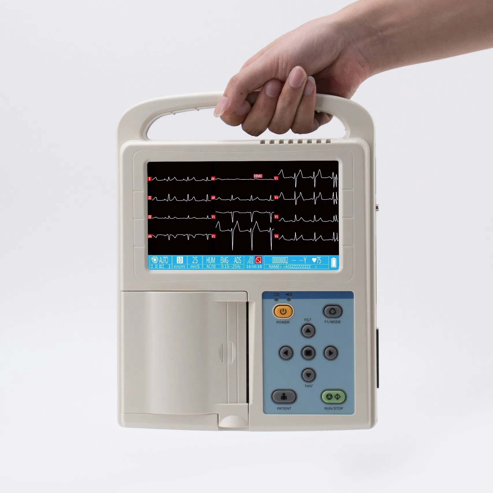 Médico 3 Canal 12 Conduce Máquina de ECG/EKG Electrocardiógrafo