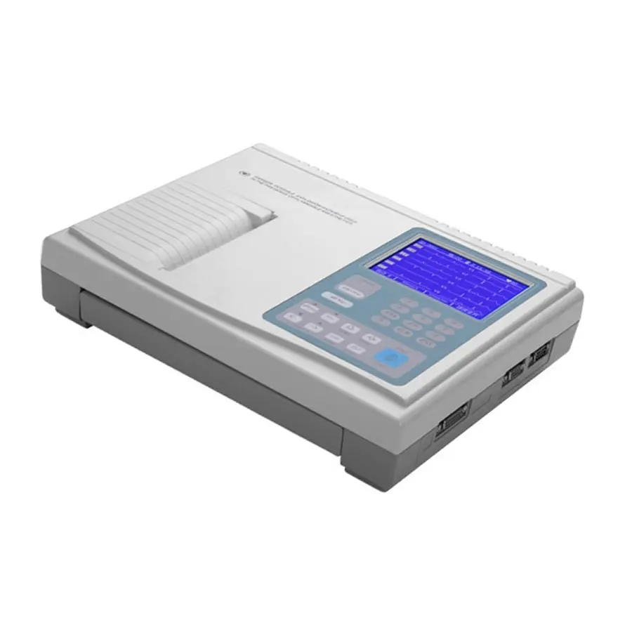 Electrocardiograma médico de bajo precio 12 electrodos 6 máquina de ECG EKG de canal