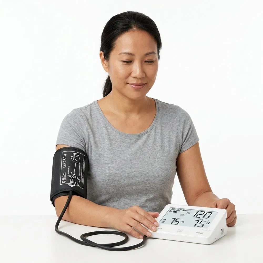 Monitor de Presión Arterial ECG Bluetooth 5.0 Conexión Rápida con Móvil