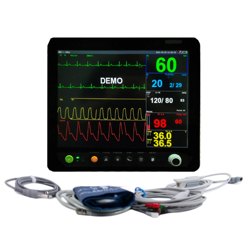 Pm9000CD Dispositivo de Equipos Hospitalarios 15 Monitor Veterinario de Pacientes Multiparámetro de Pulgadas en Venta