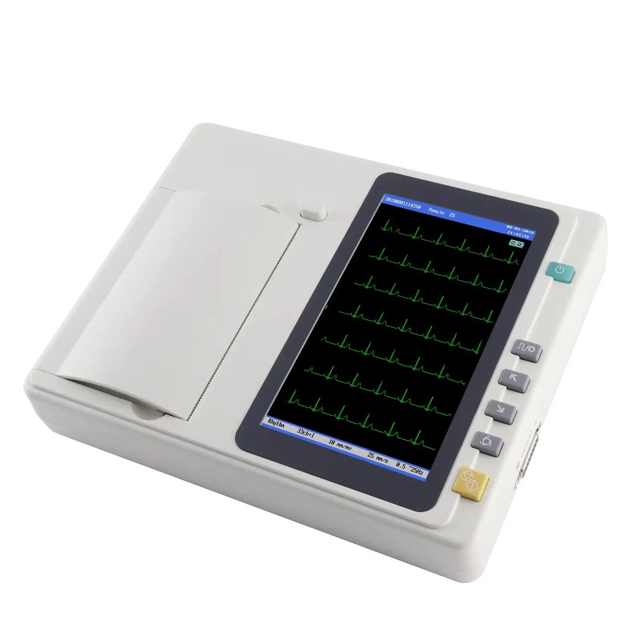 IN-601 Máquina de EKG ECG Digital Portátil Mayorista 3/6 con Software de PC y Pantalla Táctil