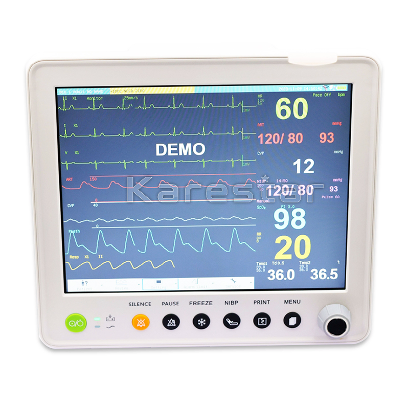 Nuevo diseño de monitor de signos vitales, forma de onda ECG, portátil, monitor multiparamétrico para pacientes veterinarios