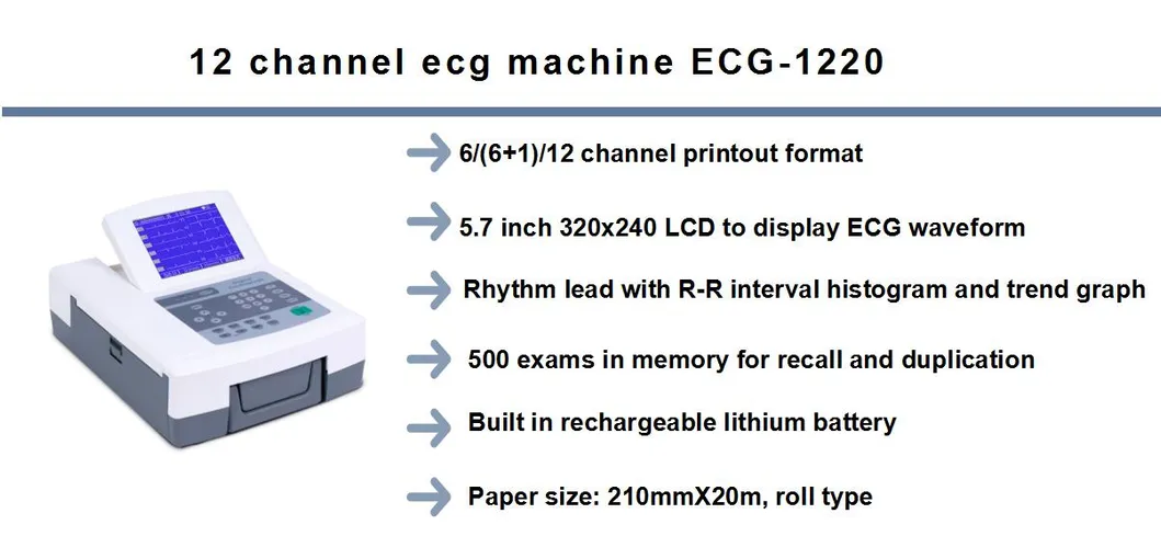 Máquina de ECG de diagnóstico 12