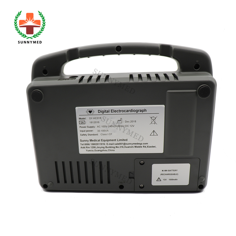 Sy-H001b Máquina de electrocardiografía portátil de un solo canal para hospital