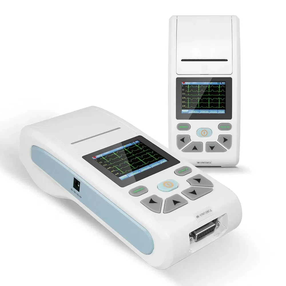 Dispositivo de ECG de grado hospitalario eficiente, electrocardiógrafo portátil para consultorios médicos