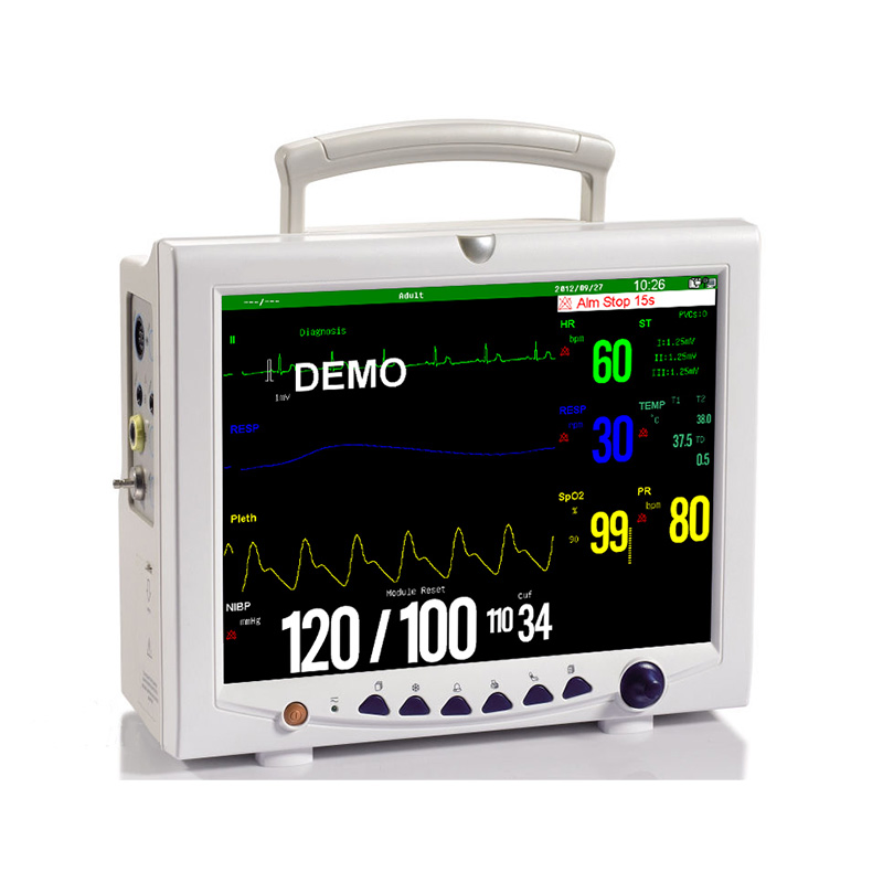 My-C039 12 Conductor ECG+NIBP+SpO2+Pr+Resp+Temp+Printer+Etco2+IBP Monitor de Paciente en UCI