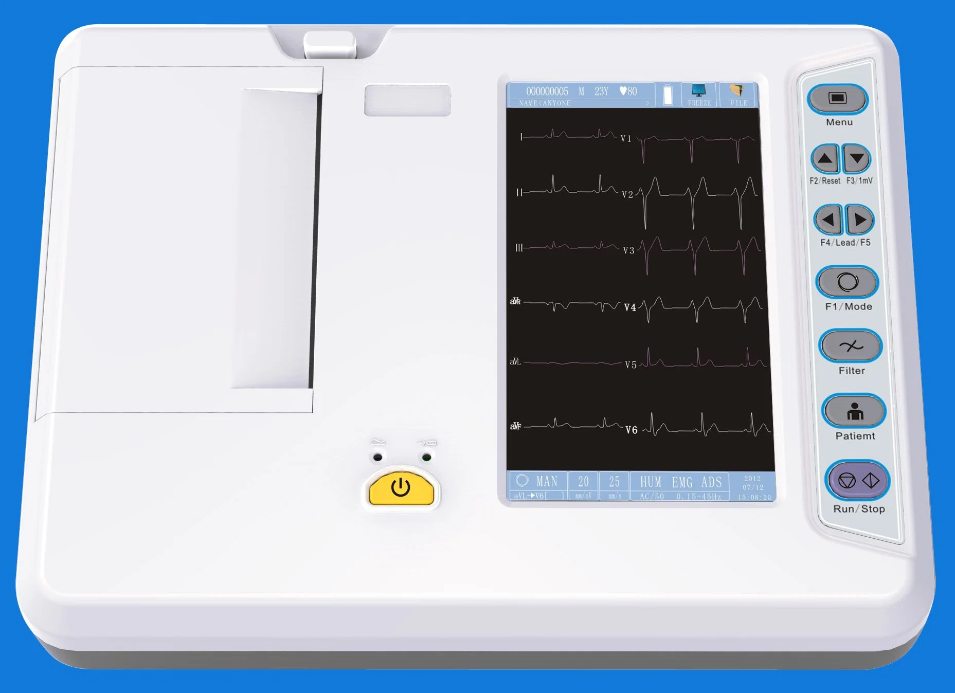 Máquina de ECG de canal hospitalario 6 con certificado Ce, ISO (EKG06A)