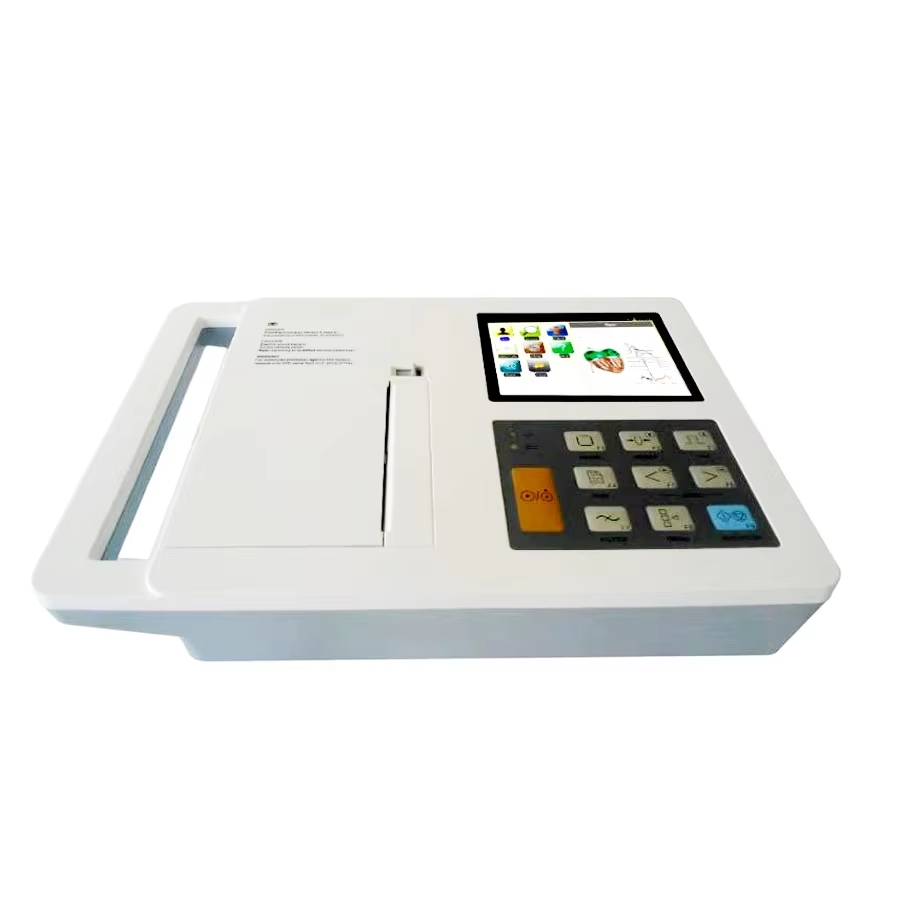 Máquina de ECG portátil digital aprobada 6 electrocardiograma hospitalario