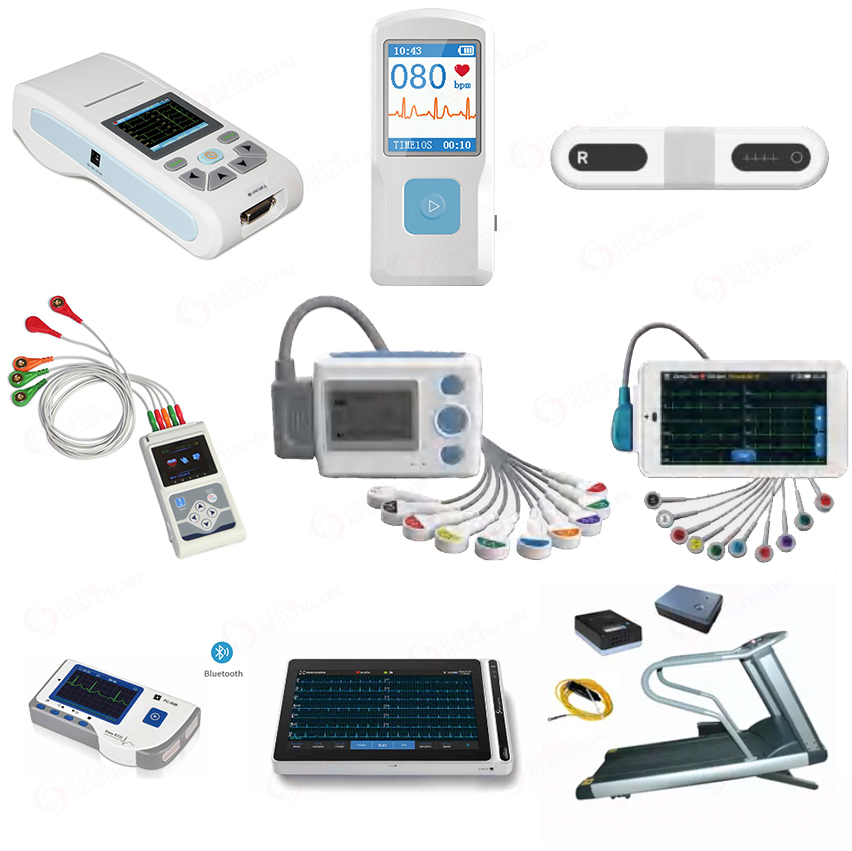 Monitor Holter ECG portátil 24-Hour 12-Lead