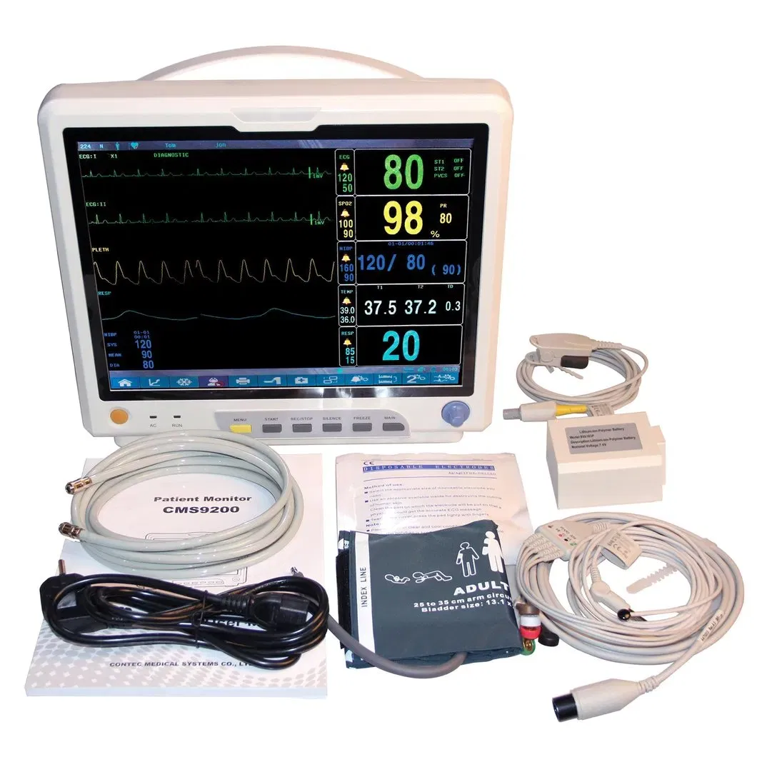 Instrumento de diagnóstico ECG Hospital Suministro de instrumentos quirúrgicos fetales Productos de UCI Equipos médicos veterinarios dentales Máquina de presión digital Monitor de pacientes de laboratorio