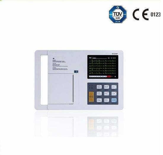 Monitor Veterinario de ECG Digital de Seis Canales Aprobado por CE Médico, Máquina de ECG Portátil