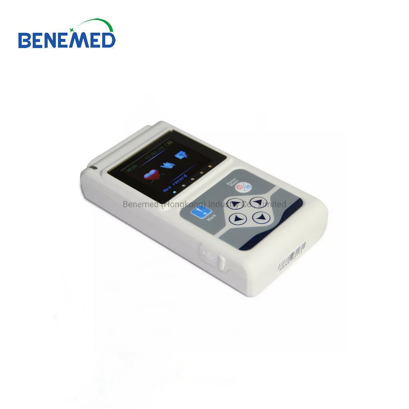 Monitor de ECG 24h 12-Leads Dispositivo de ECG Holter Grabador de ECG Holter