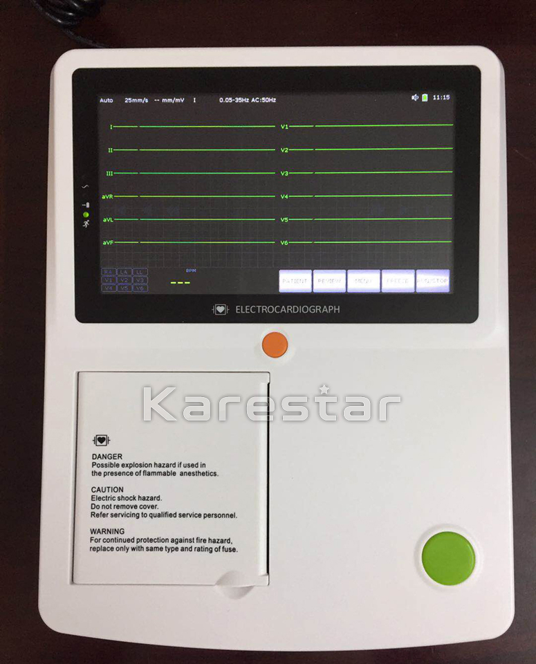 Médico Digital 3-Channel Máquina de ECG 12 Derivaciones Pantalla Táctil ECG Electrocardiograma ECG 3 Canal