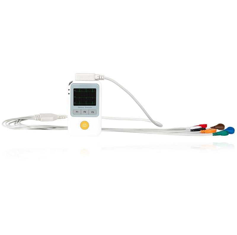 Monitor Holter de ECG portátil para 24/72 horas de grabación