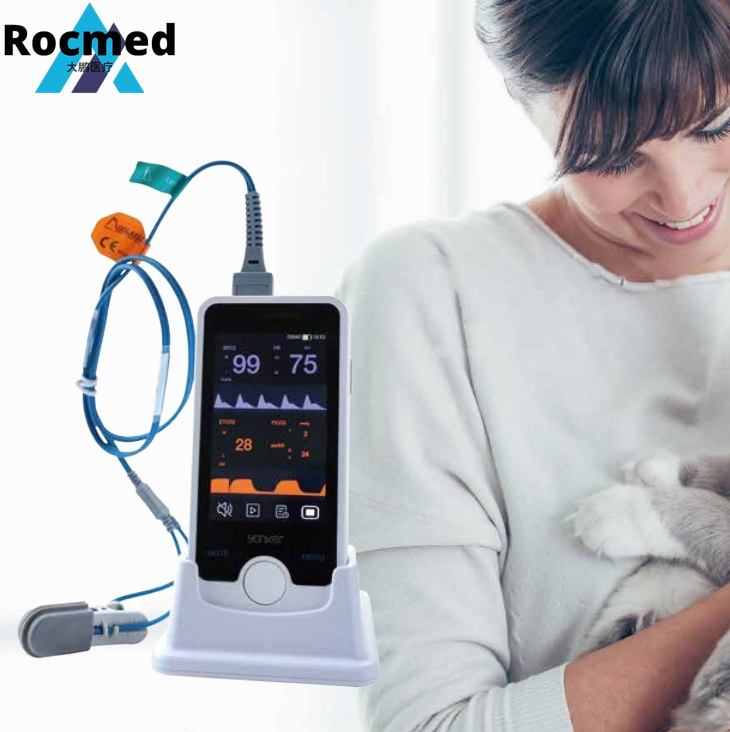 Monitor Portátil de Paciente Animal Humano de Cama Signos Vitales Cardíacos UCI ECG SpO2 NIBP 8 Equipo Médico Veterinario Precio Clínica Veterinaria Hospital