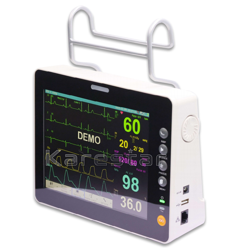 K-J50e Monitor de Pacientes Veterinarios Multiparamétrico Portátil para UCI Monitor Inteligente de Signos Vitales Portátil