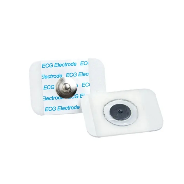 Electrodo de ECG desechable universal de espuma y no tejido de alta calidad para hospitales en forma de rectángulo