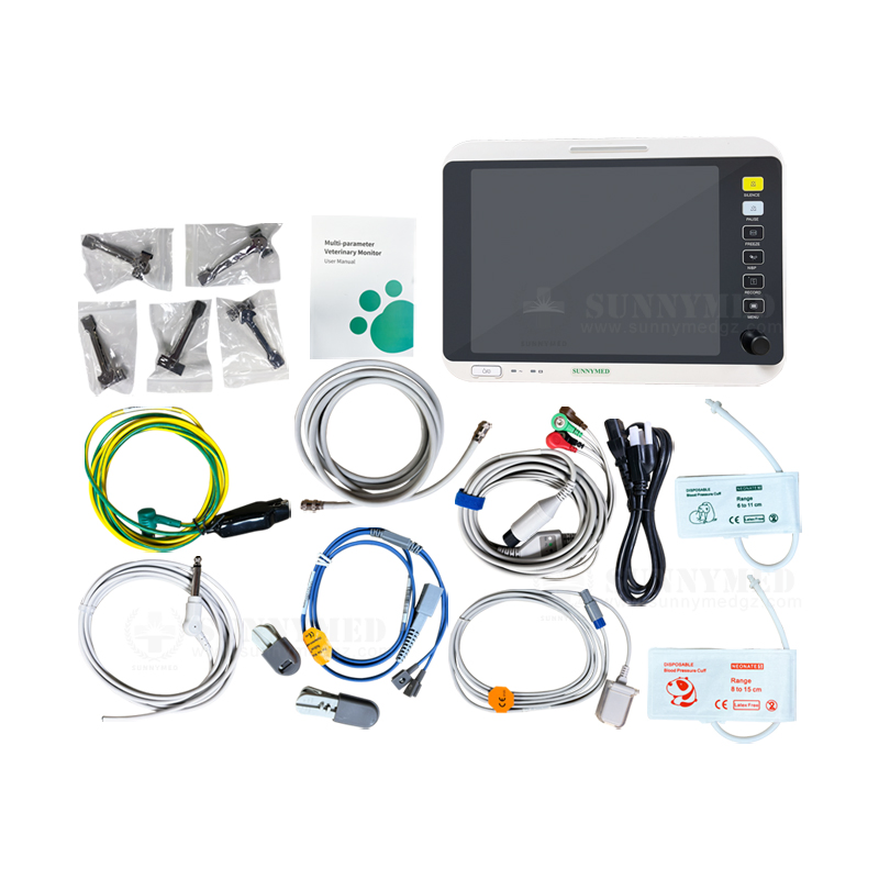 12 Monitor Cardíaco Veterinario Portátil ECG Holter Monitor Multi Veterinarios