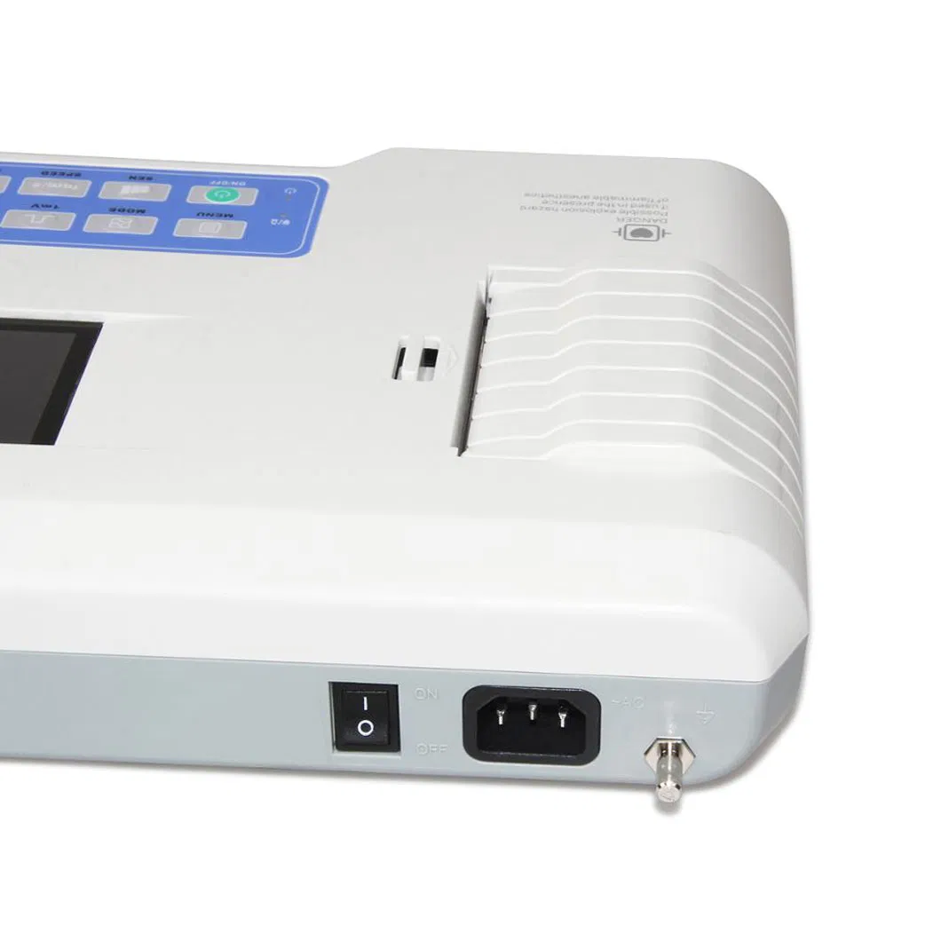 Máquina de ECG Veterinario Animal de Canal 3 Multilenguaje 12 Portátil