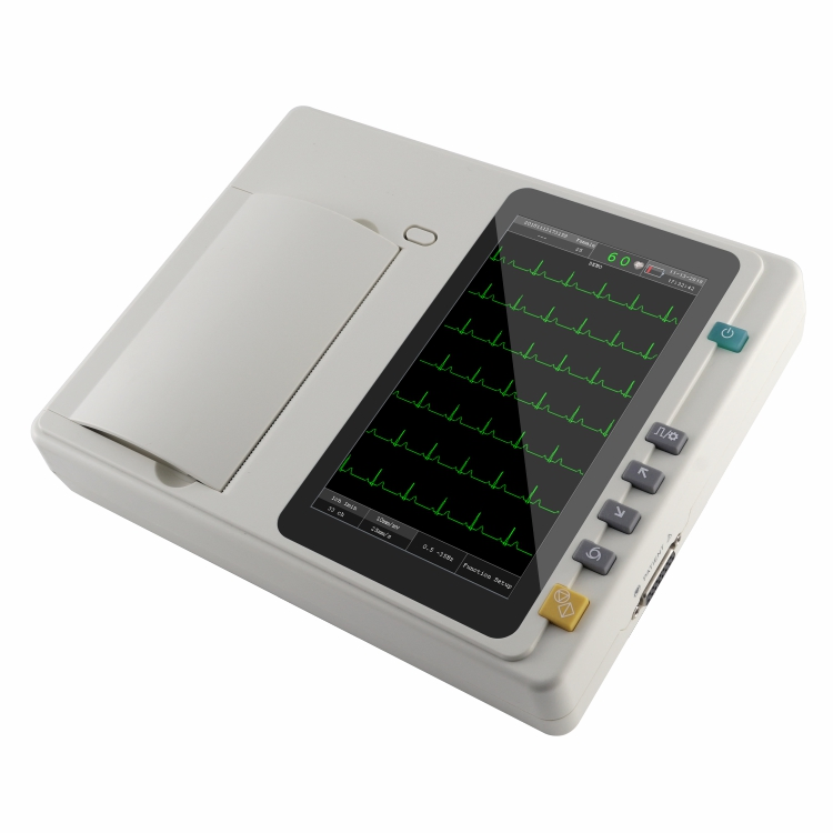 Máquina portátil de ECG electrocardiograma digital aprobada por CE 3/6