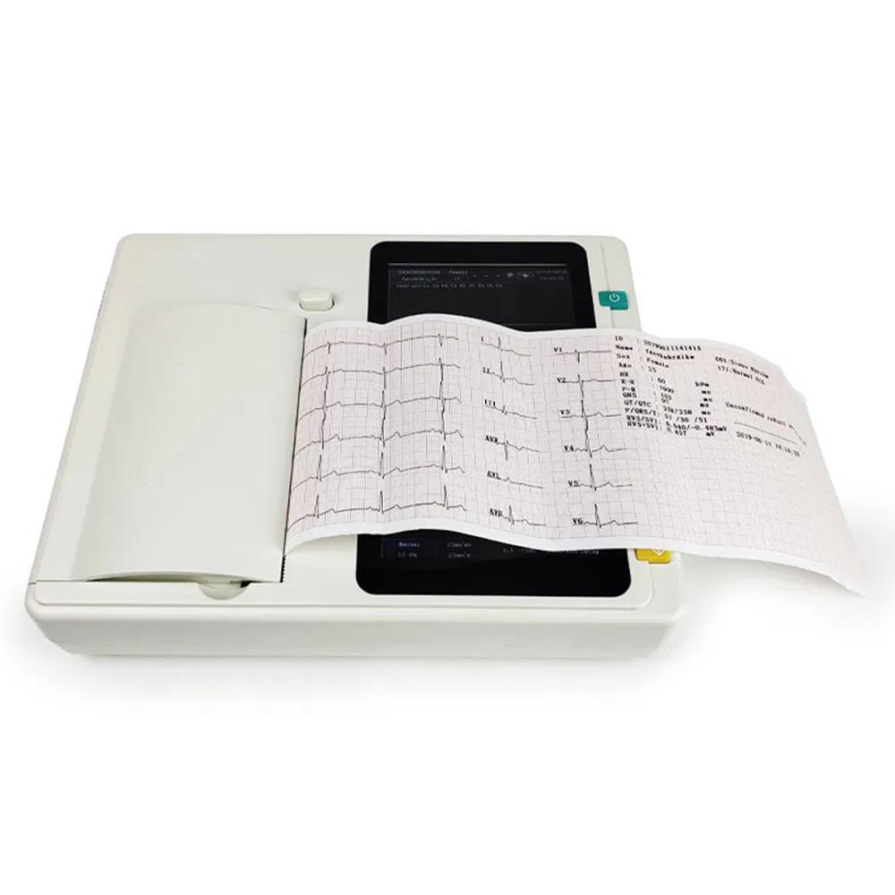 Electrocardiógrafo 12 Lead Portátil 6 Máquina de ECG de Canal