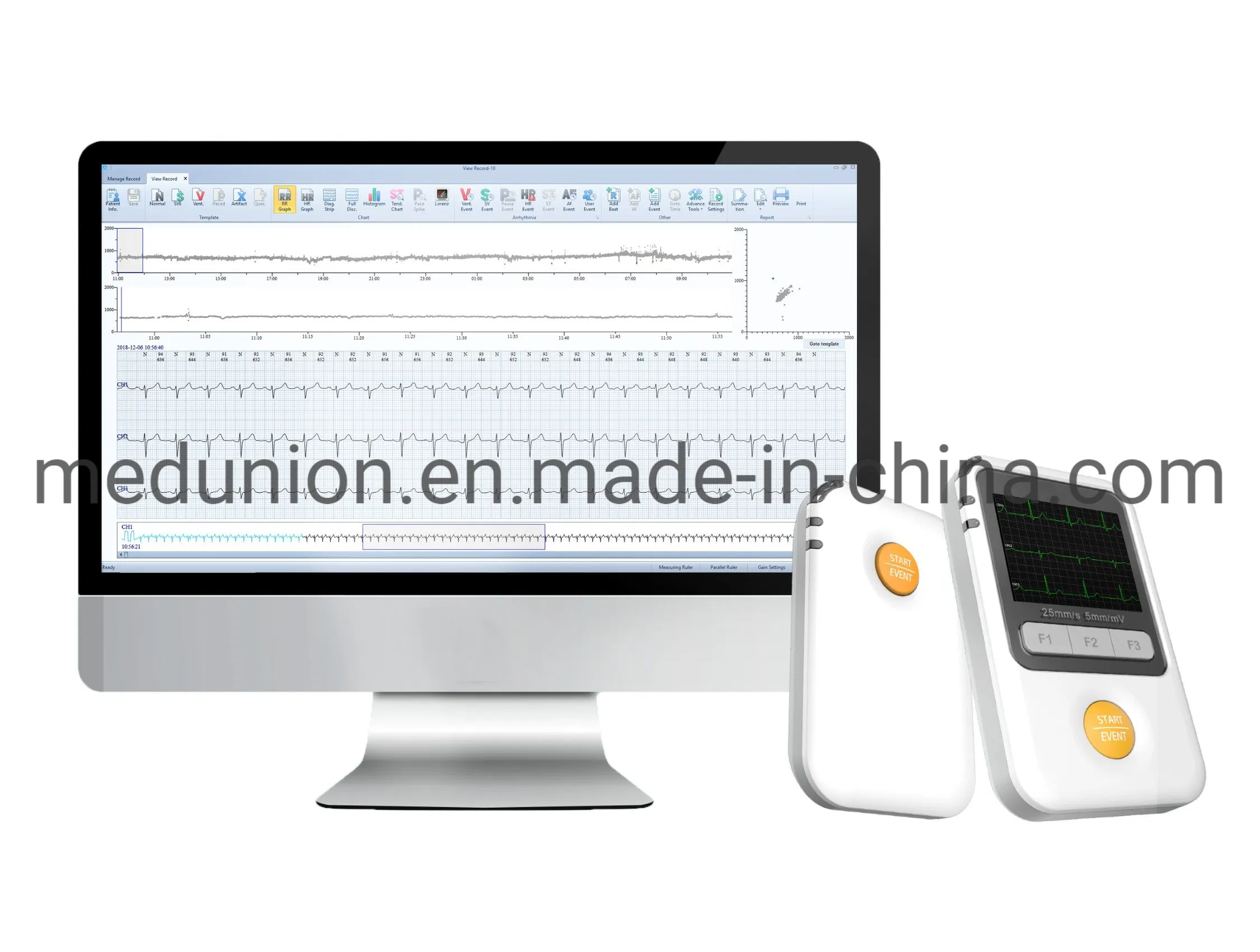 Fabricante de China 12 Máquina de ECG de canal con Torely 12 Máquina de ECG en reposo de 12 derivaciones Mslht05